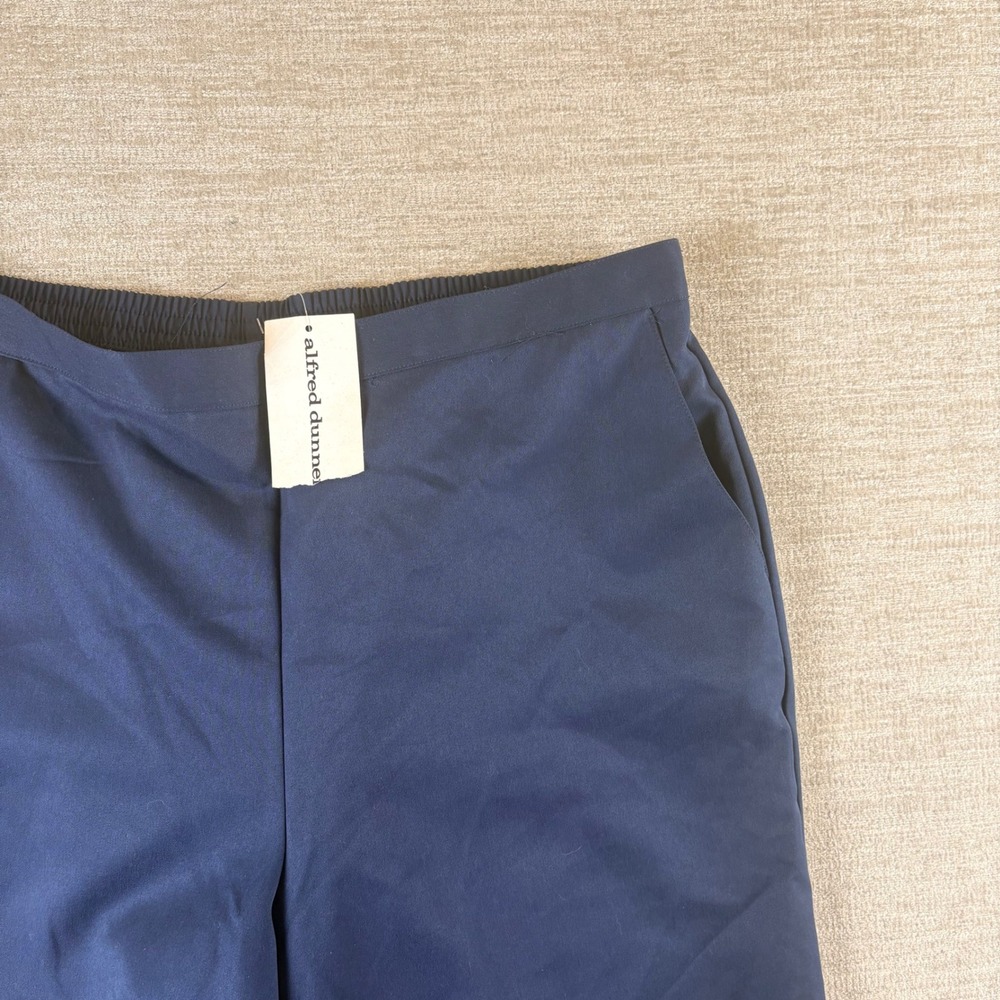 NWT Alfred Dunner Sweet Temptation Pull-On Pants Womens 18 Medium Navy Blue NEW